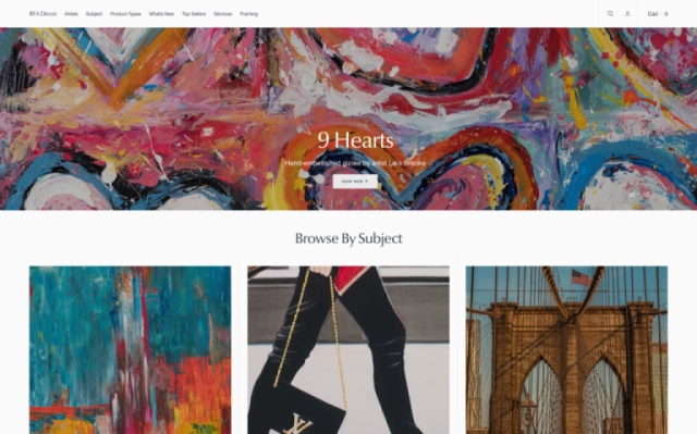 RFA Decor Desktop Experience Homepage